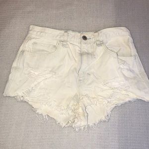 Distressed Hollister High Waisted Shorts